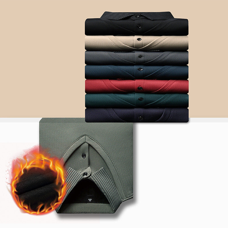 Men’s Striped Faux Two-Piece Shirt