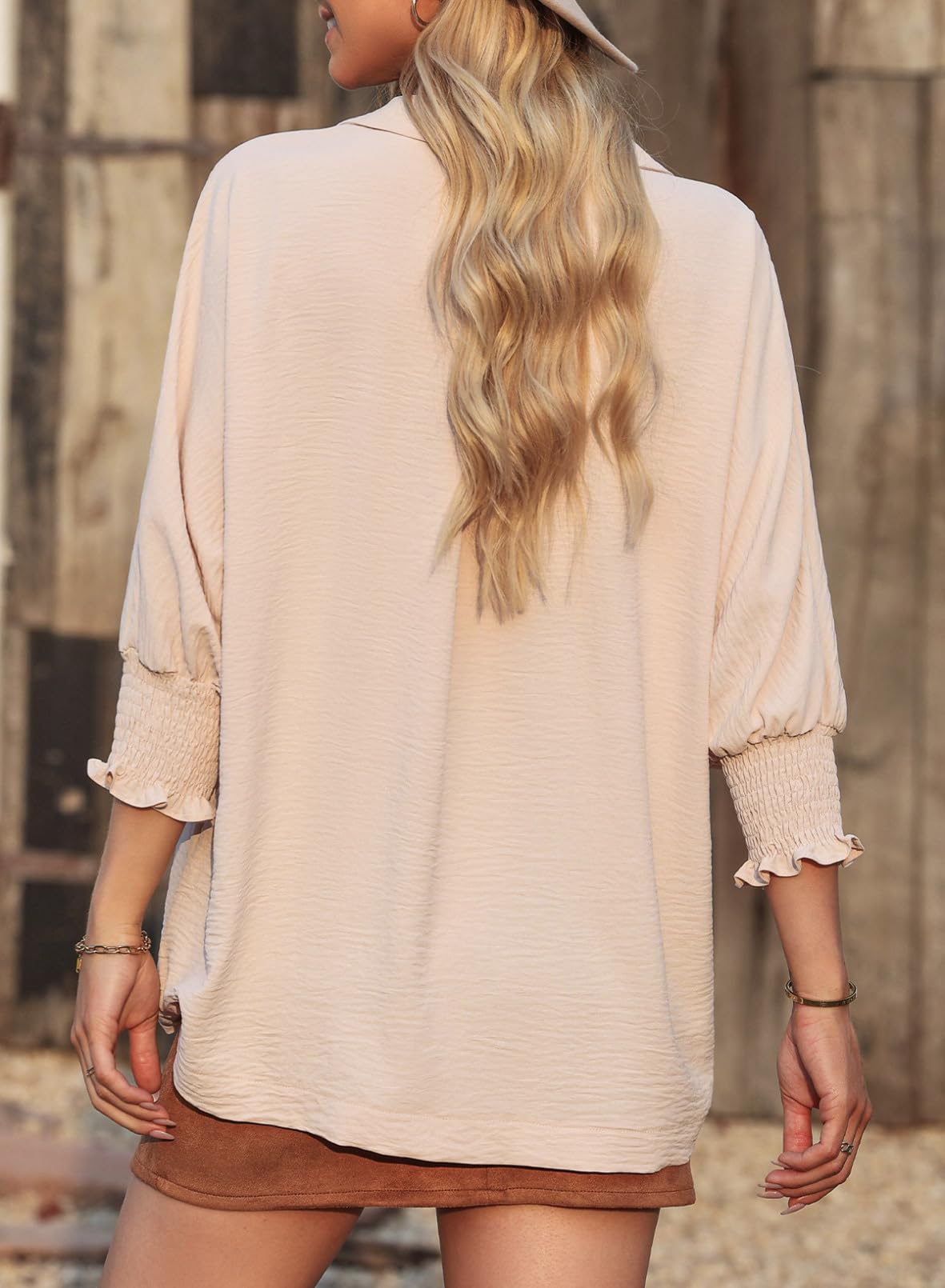 Relaxed Fit V-Neck Top