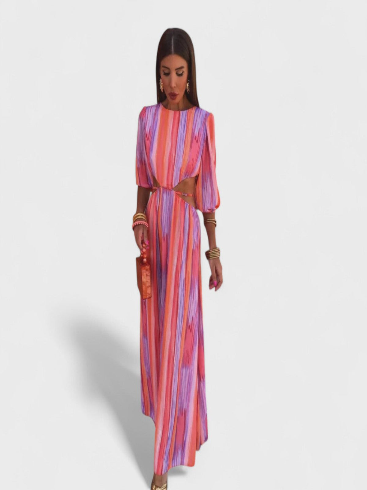 Zoya™ – Elegant Maxi Dress with Subtle Cut-Outs davin luxe