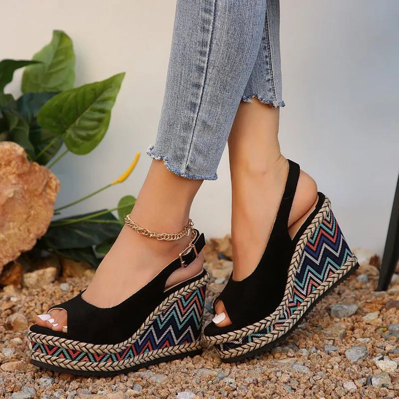 Florénia - Boho Wedge Sandals