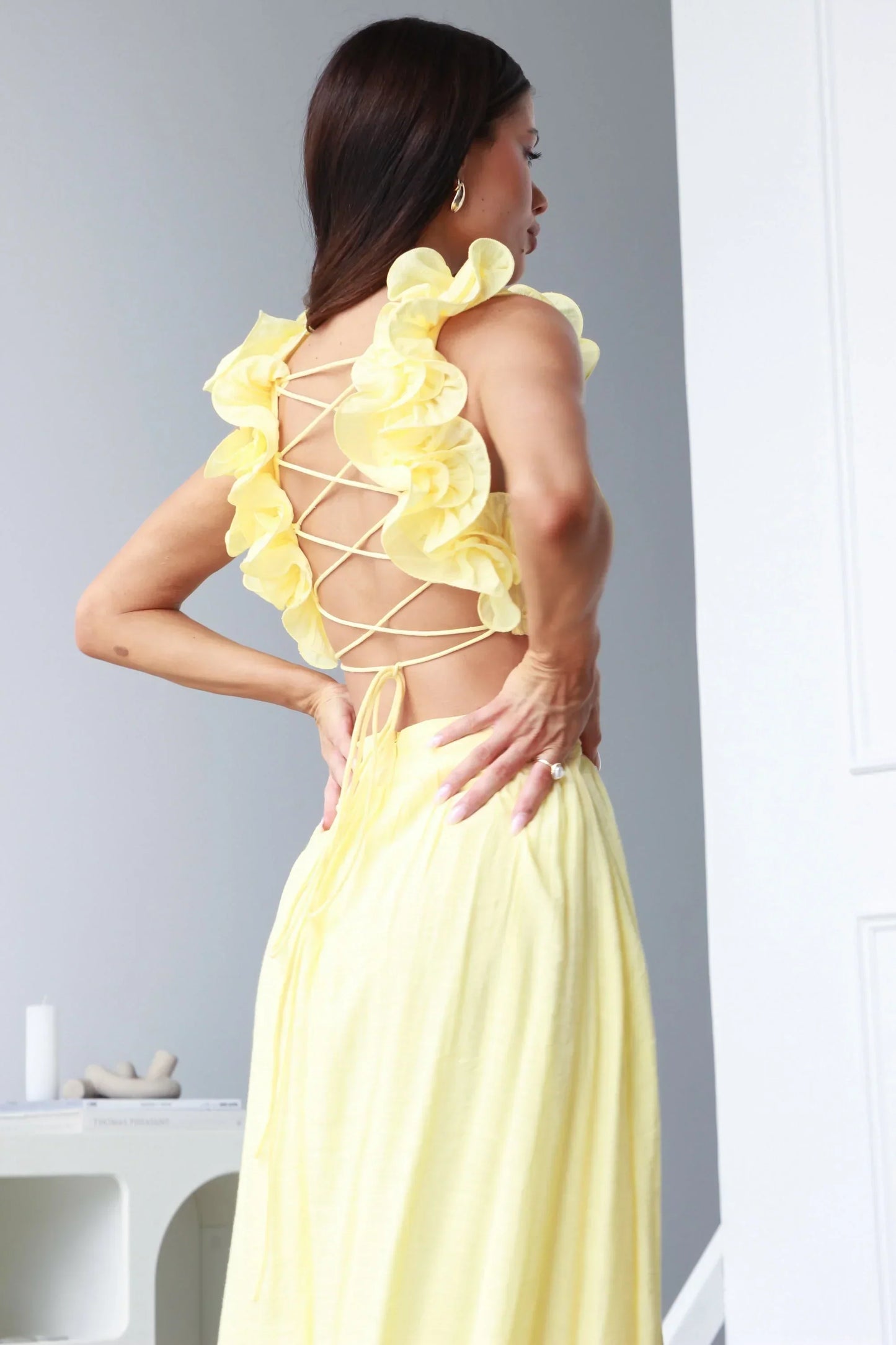 Elegant Dress With Deep V-Neck