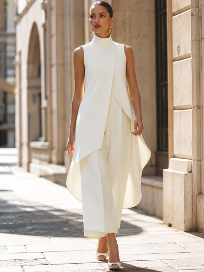Elegant Asymmetric Two-Piece Set