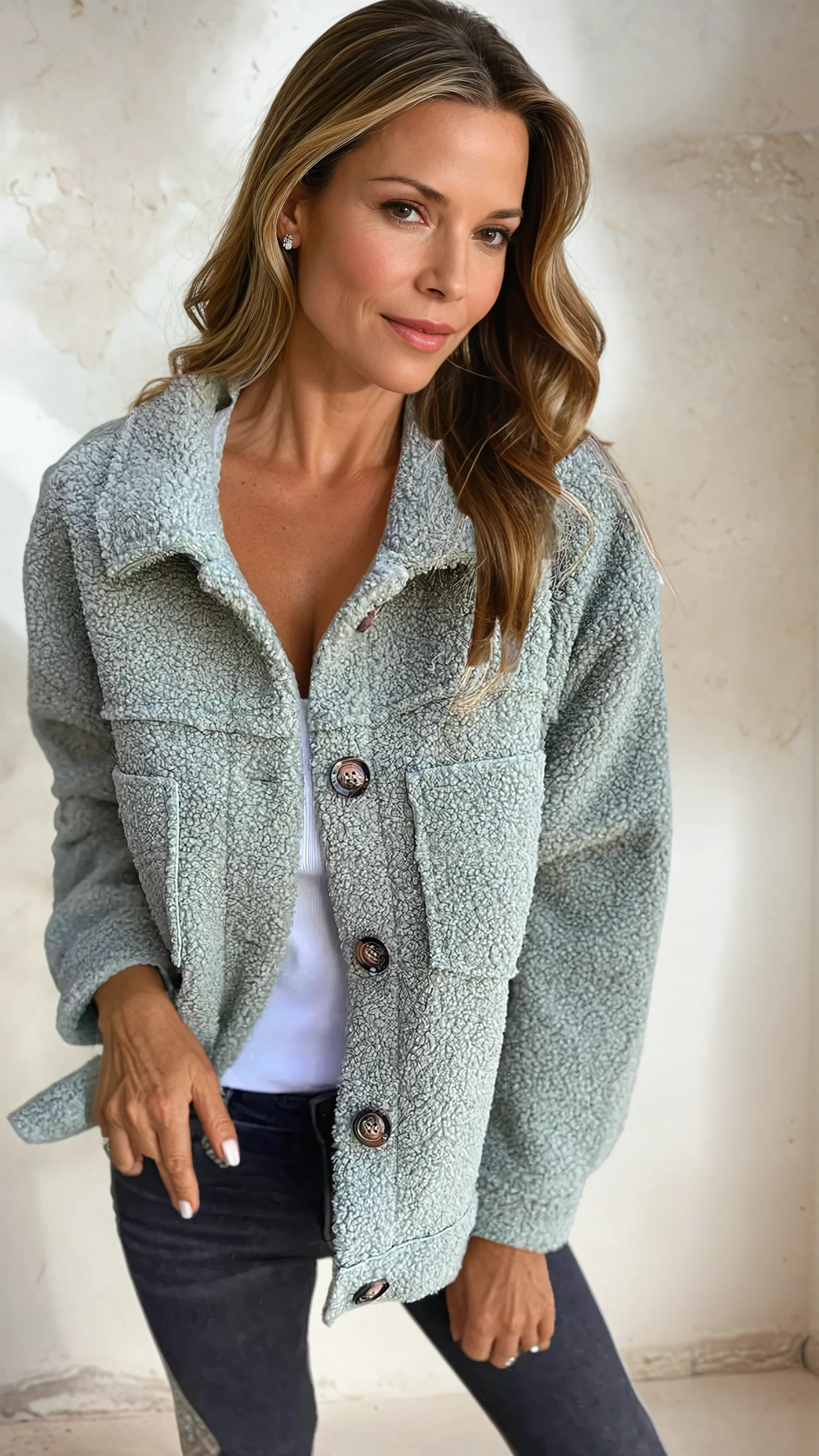 Tessa™ | Cozy Button-Up Fleece Jacket davin luxe