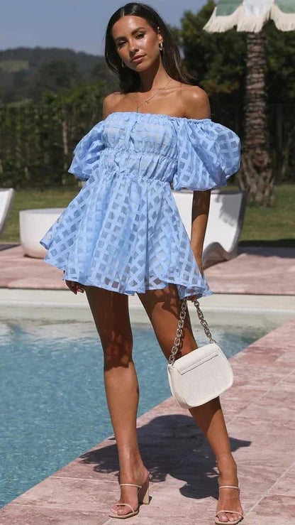 Linn -Puff Sleeve Mini Dress