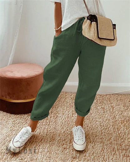 Cotton Linen Casual Trousers