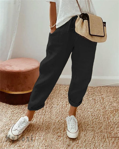 Cotton Linen Casual Trousers
