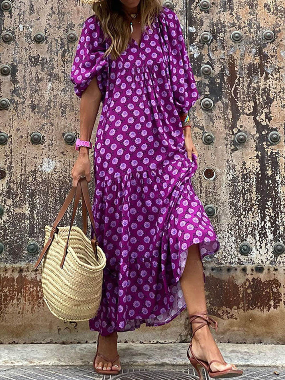 Bohemian Printed Maxi Dress Davin Luxe