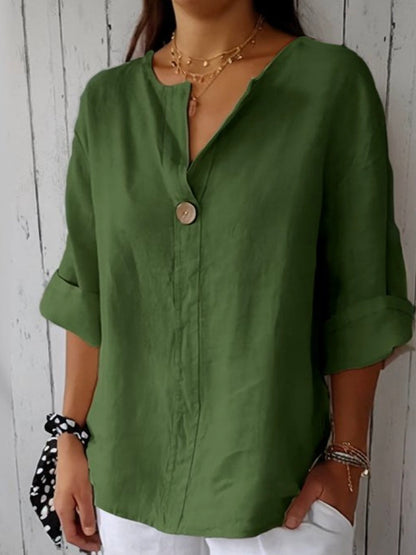Maelira - Casual V-Neck Blouse