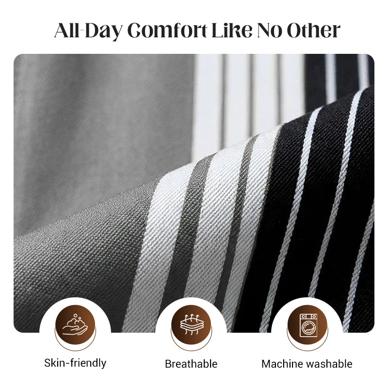 Men's Striped Shirt & Trousers Set
