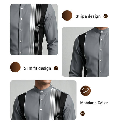 Men's Striped Shirt & Trousers Set