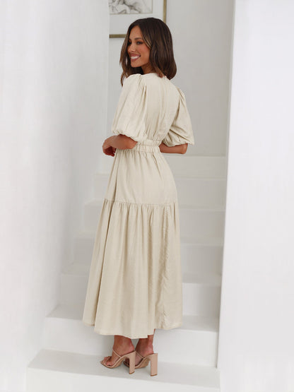 Dress with Puff Sleeves