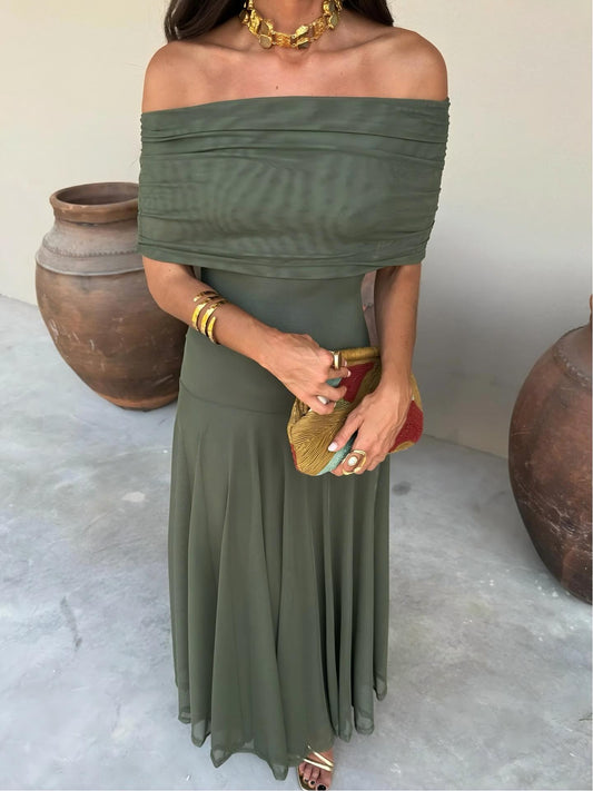 Toledo Elegant One-Shoulder Dress