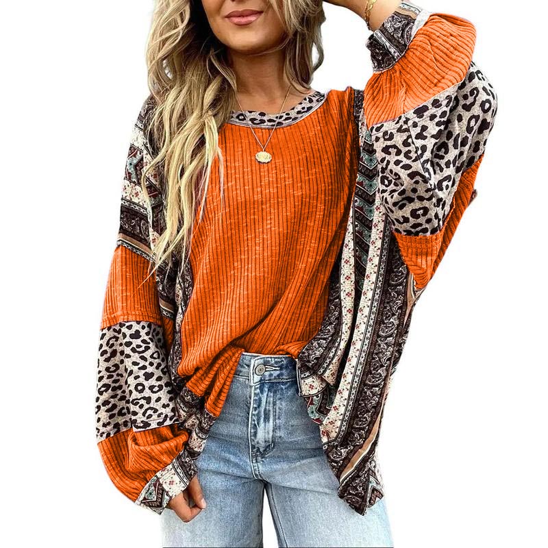 Retro Leopard Oversized Top