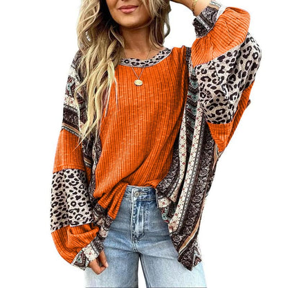 Retro Leopard Oversized Top