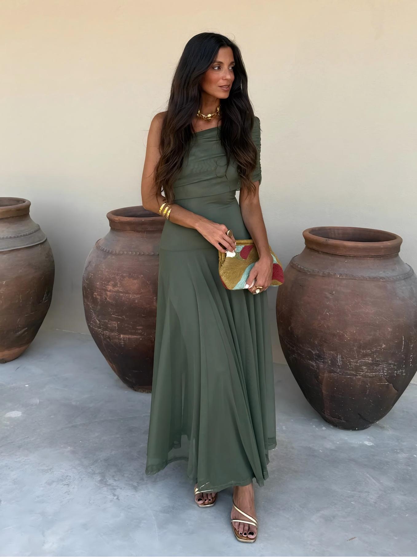 Toledo Elegant One-Shoulder Dress