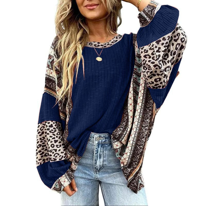 Retro Leopard Oversized Top