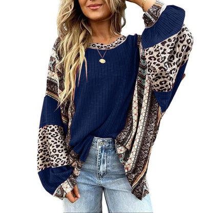 Retro Leopard Oversized Top