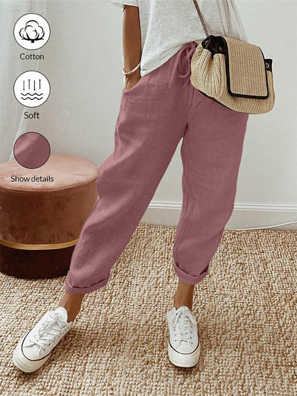Cotton Linen Casual Trousers