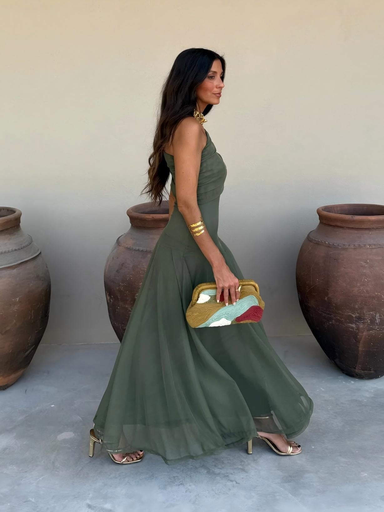 Toledo Elegant One-Shoulder Dress