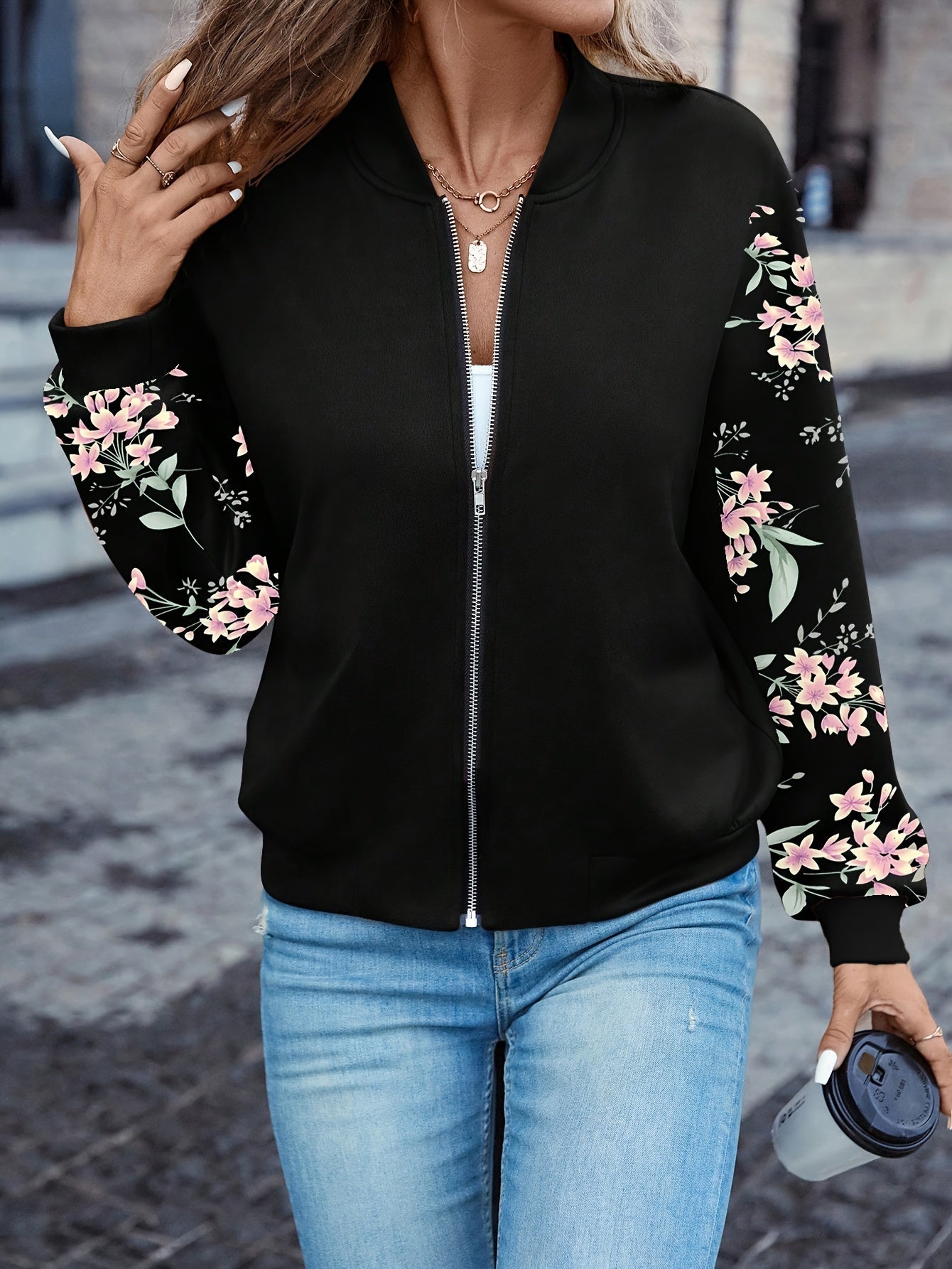Kessia™ The Blooming Bomber Jacket Davin lUXE
