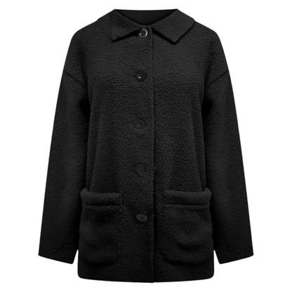 Cozy Button-Up Coat Davin lUXE