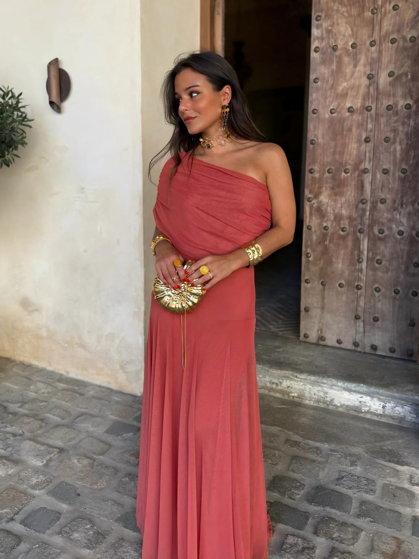 Toledo Elegant One-Shoulder Dress