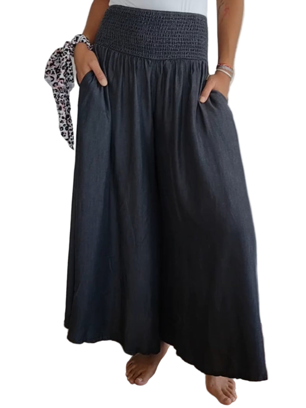 Oriantha - Pants with Elastic Waist
