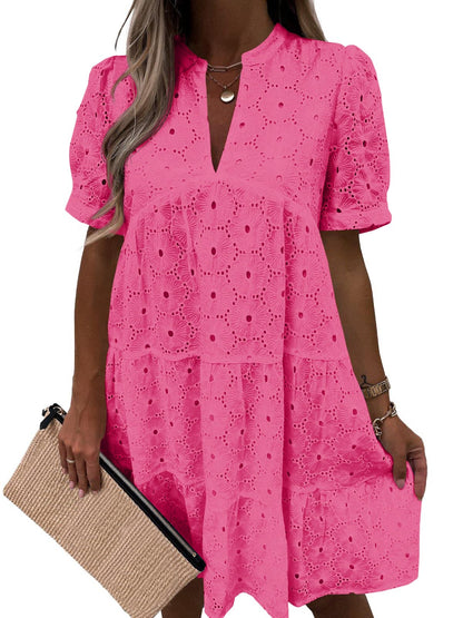 Lace Eyelet Babydoll Dress