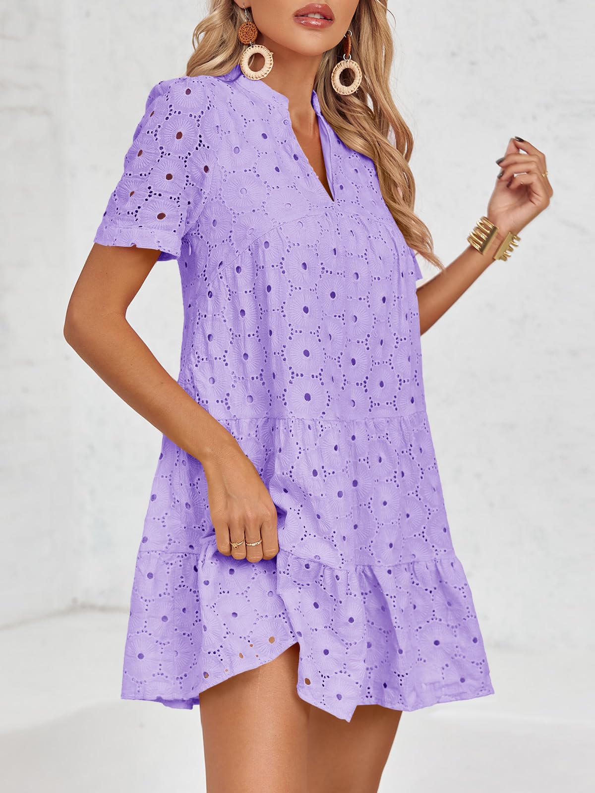 Lace Eyelet Babydoll Dress