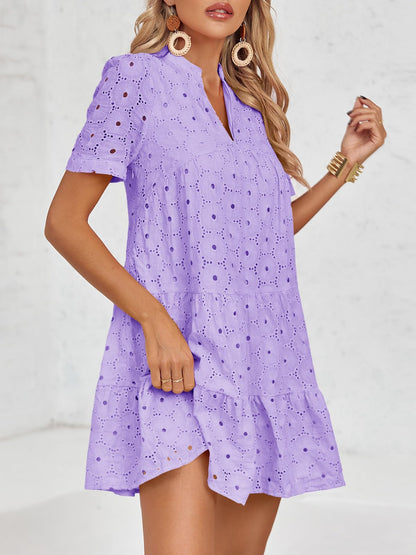 Lace Eyelet Babydoll Dress