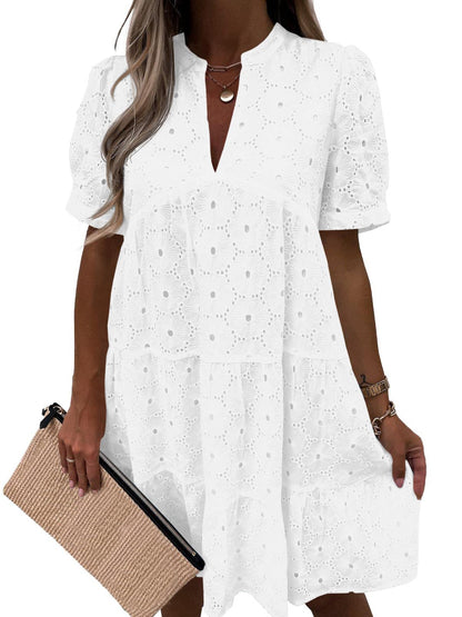 Lace Eyelet Babydoll Dress