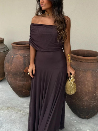Toledo Elegant One-Shoulder Dress