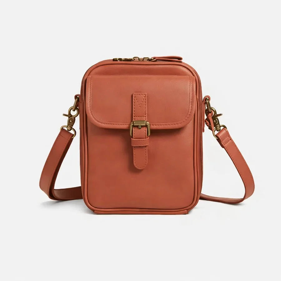 Leather-Look Crossbody Handbag