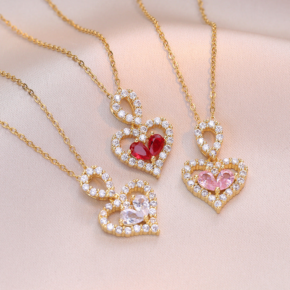 Crystal Heart Luxe Necklace