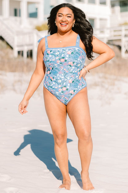 Building Sandcastles Swimsuit, Blue