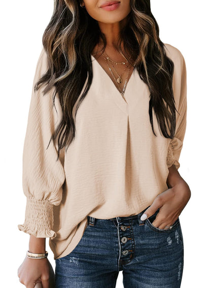 Relaxed Fit V-Neck Top