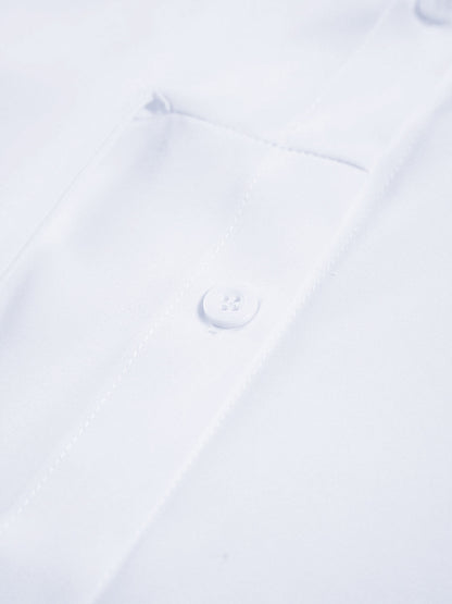 Semi-Sheer Button Down Tied Long Shirt