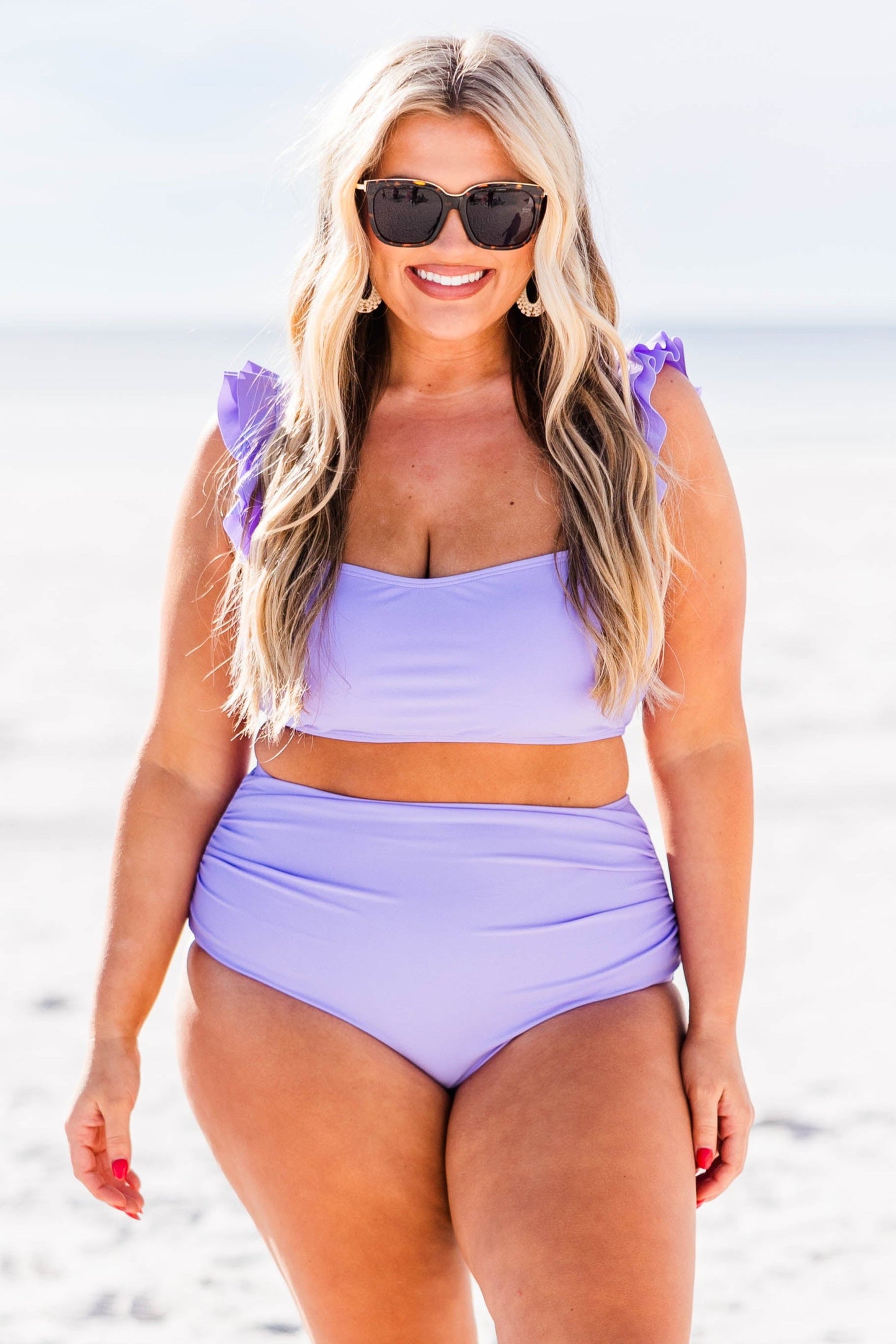 Beach Trip Swim Top, Lavender