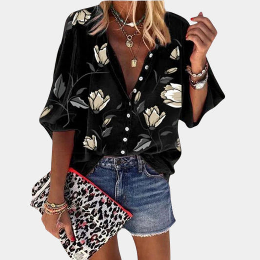 Mila | Letnia bluzka z kwiatowym nadrukiem dla kobiet