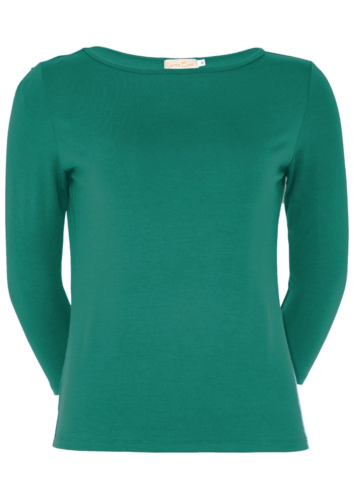 Boat Neck Top Jade Green Davin luxe