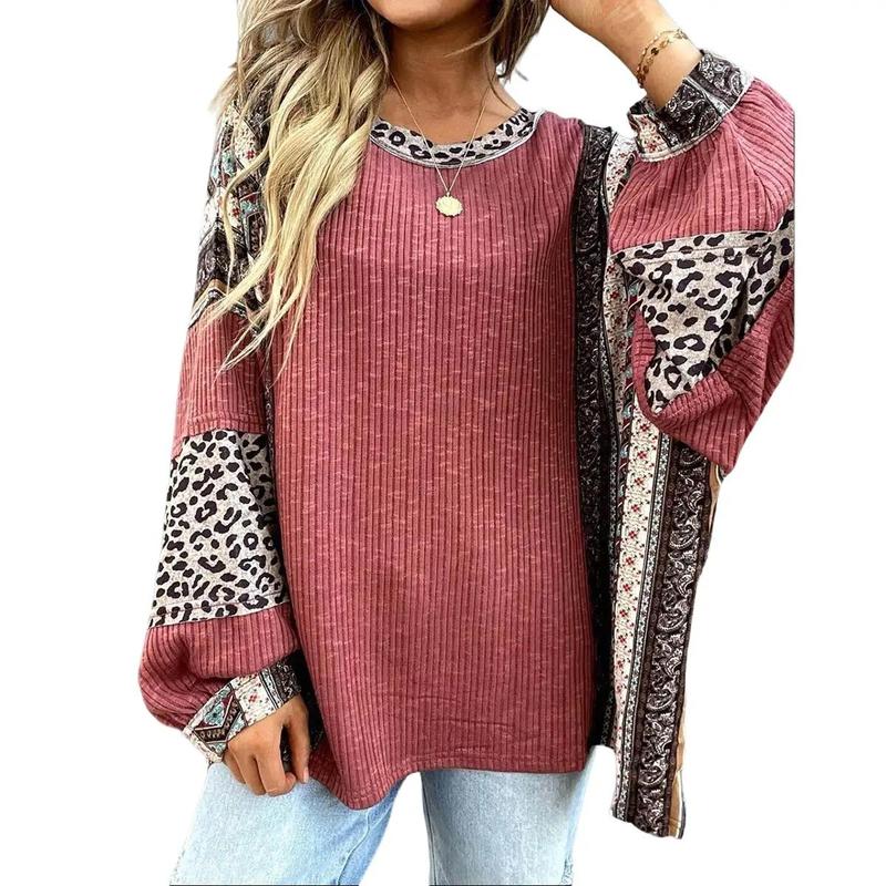 Retro Leopard Oversized Top