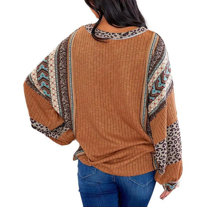 Retro Leopard Oversized Top