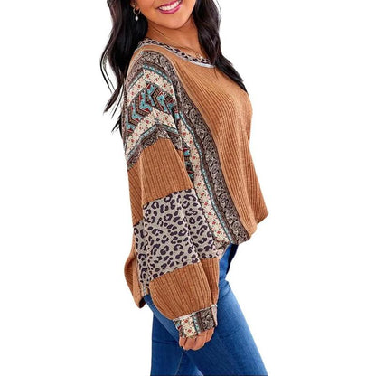 Retro Leopard Oversized Top