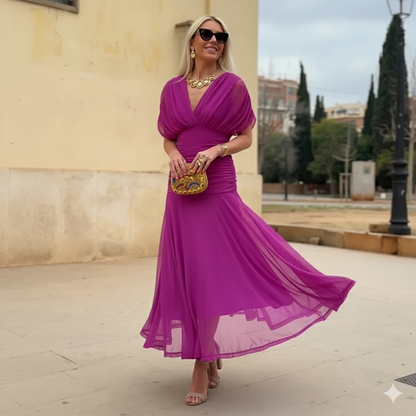 Laluna® | Elegant Dress With V-Neckline