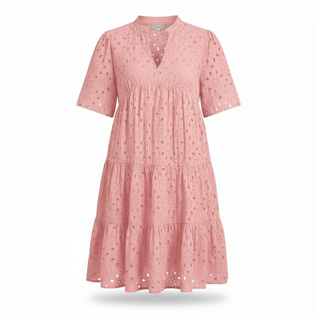 2025 Women’s Chic Hollow-Out Lace Ruffle Mini Dress