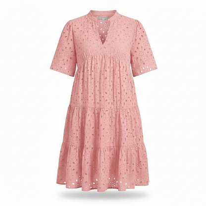 2025 Women’s Chic Hollow-Out Lace Ruffle Mini Dress