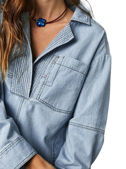 Davin™ Denim V-Neck Shirt