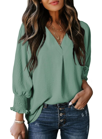 Relaxed Fit V-Neck Top