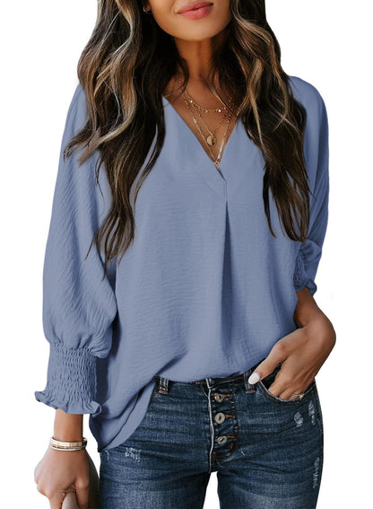 Relaxed Fit V-Neck Top