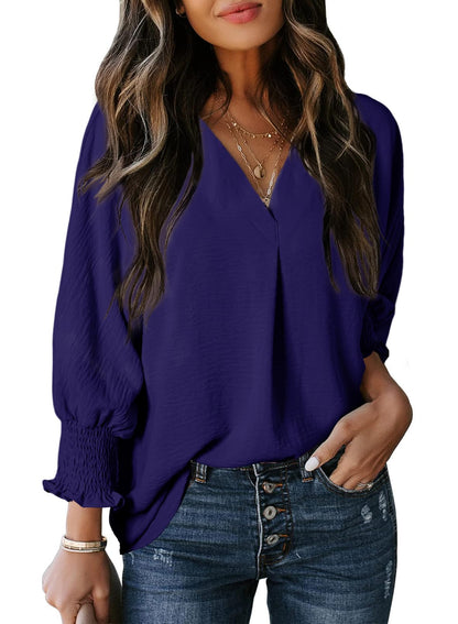 Relaxed Fit V-Neck Top